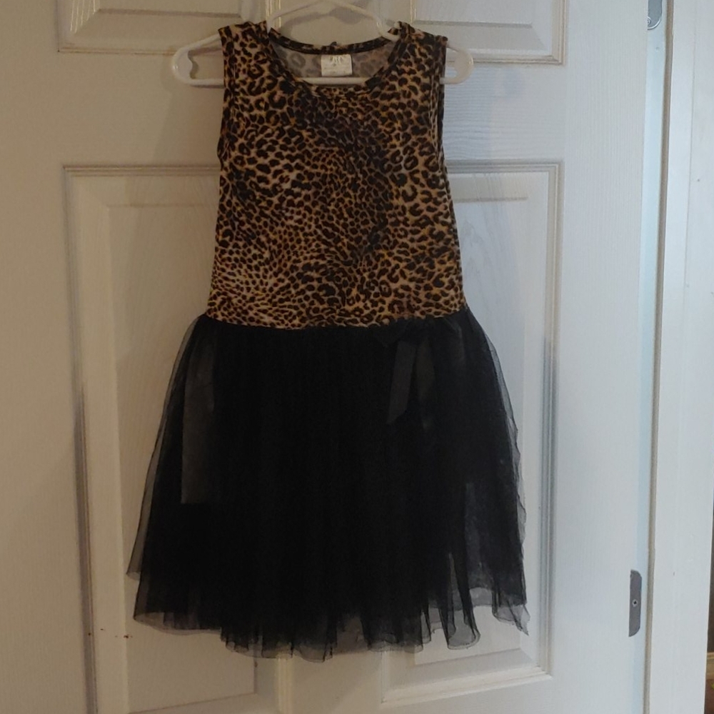 Sz.4T Leopard and Tule Dress